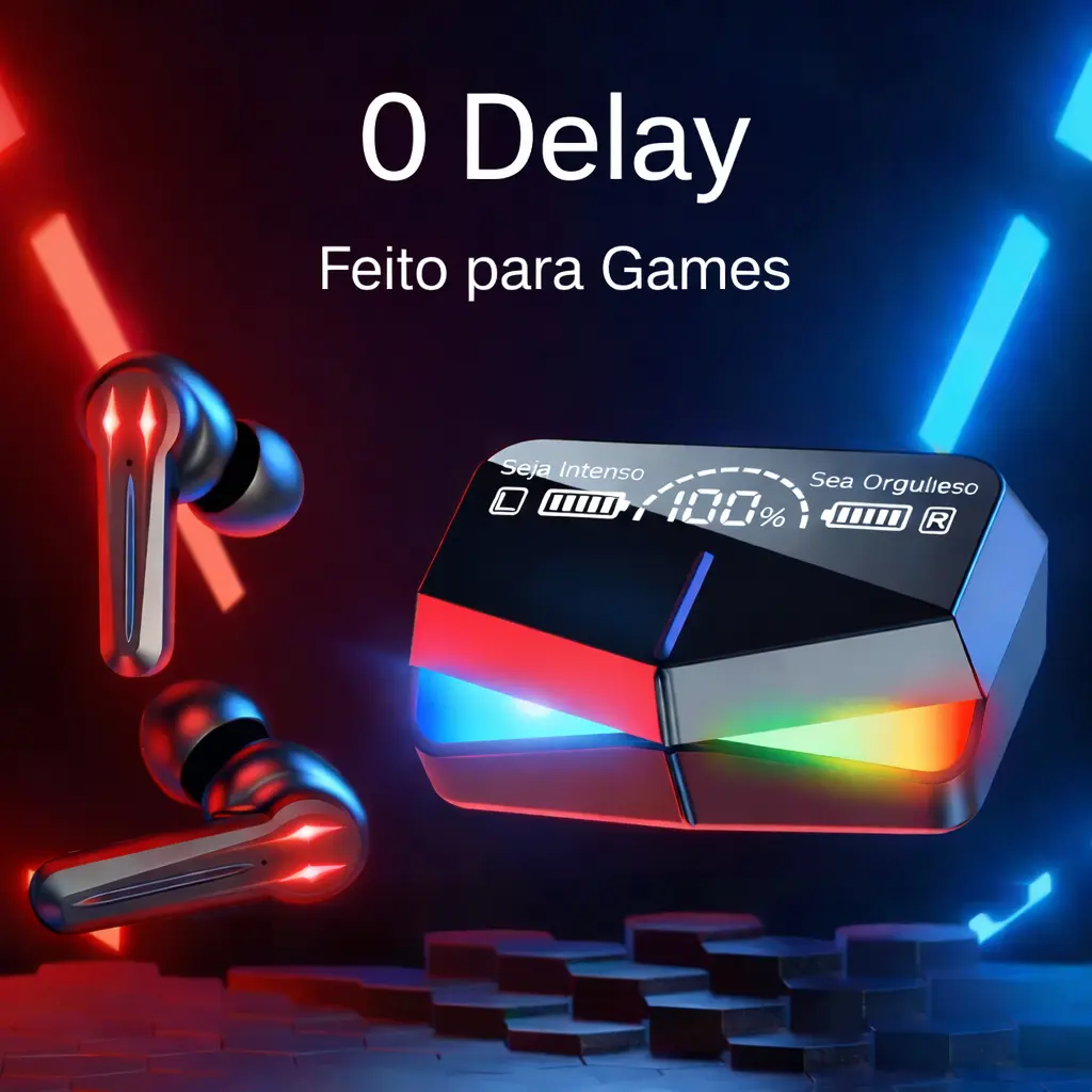 Estojo com display digital de bateria