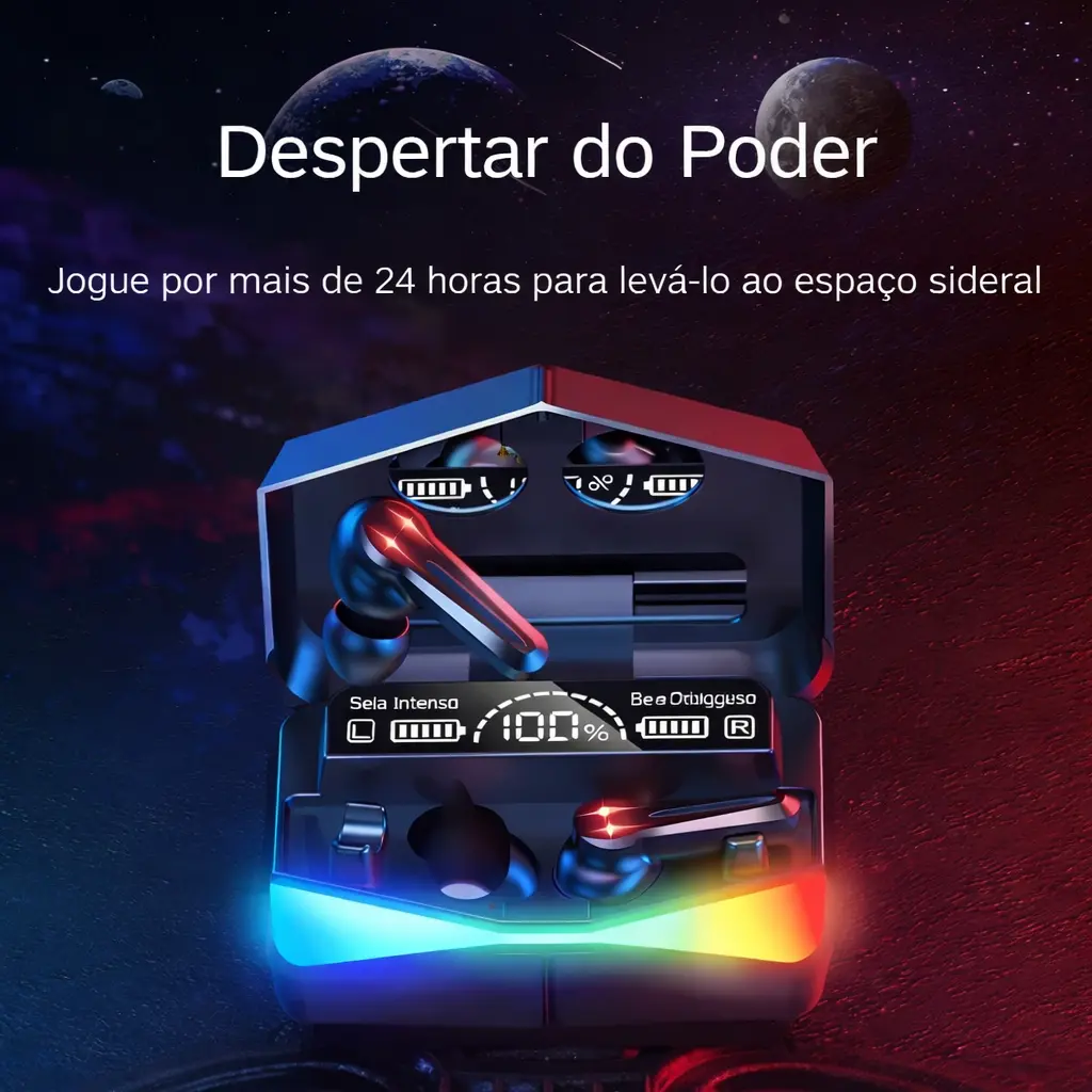 Fone Bluetooth Gamer em uso